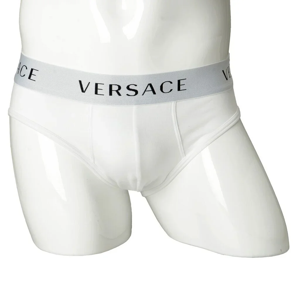 Versace | Underwear & Socks | Versace Mens White Logo Print Low